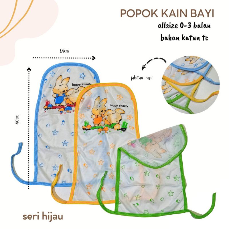 1 Lusin / 12 Pcs Popok Kain Tali Bayi Katun  BGS Popok Bayi Lusinana Perlengkapan Bayi Baru Lahir Harga Lusinan