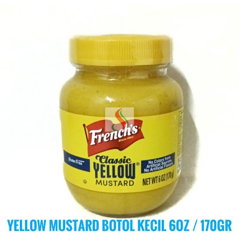 

French Yellow Mustard 6oz 170gr. american classic yellow mustard