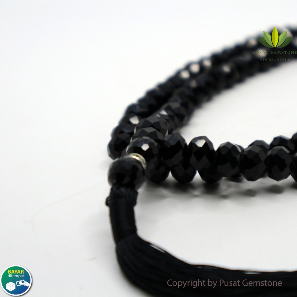 Tasbih Batu Kristal Black Onyx 99 Butir Grade A