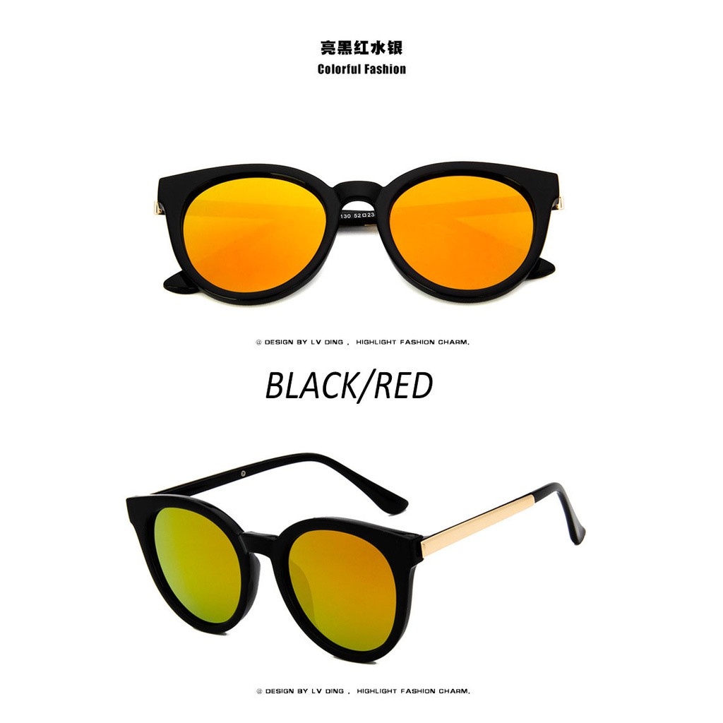 2018 Kacamata Bingkai Kacamata Fashion Baru Korea Wanita / Pria Dengan 10 WARNA free gift-BLACK/RED