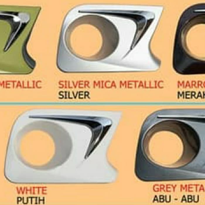 Ring lampu foglamp TOYOTA ALL NEW AVANZA tipe G 2012-2013 / ALL NEW XENIA putih hitam silver crom