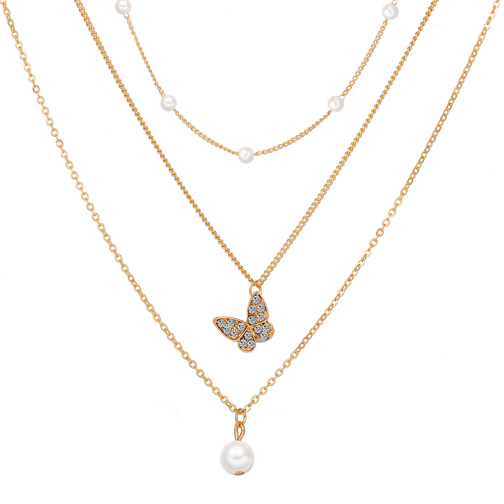 17KM Korean Retro Gold Necklace Personality Lock Moon Heart Clavicle Chain Jewelry Accessories-10