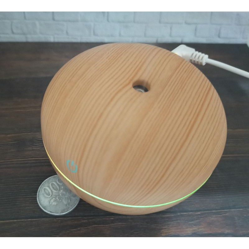 humidifier bentuk apple kayu power usb diffuser ultrasonic mobil wood desian 130ml jnp