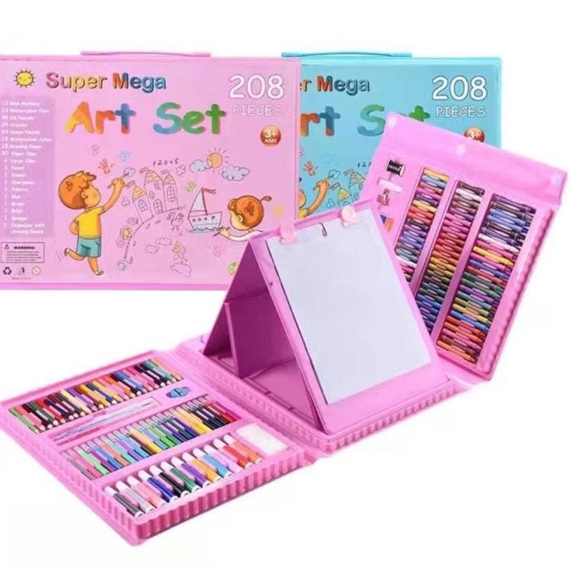 

(STOK TERBATAS) 150 / 208 PCS - ART CRAYON SET PENSIL WARNA PASTEL ANAK FULL SET