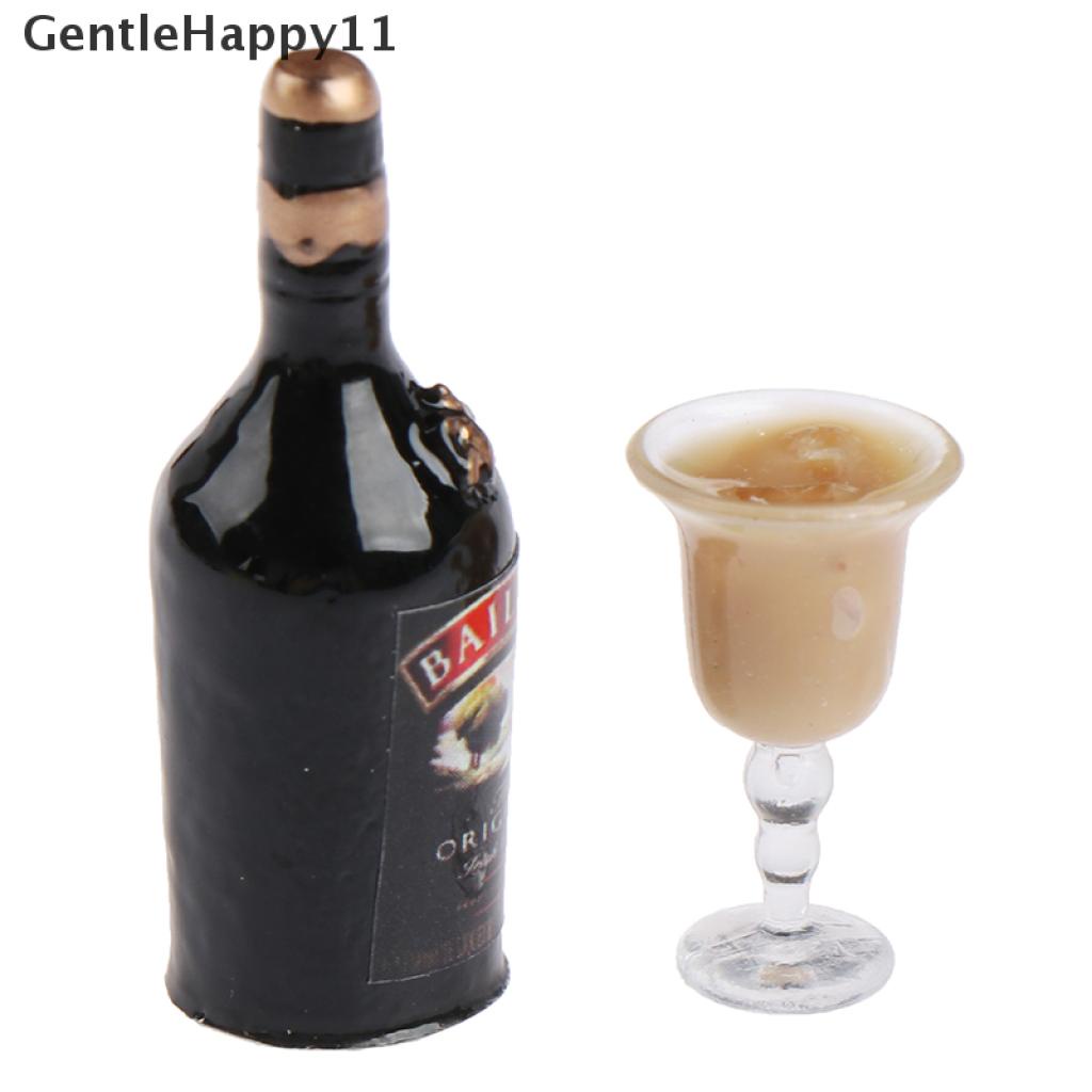 Gentlehappy Mainan Miniatur Botol Wine Skala 1: 12 Untuk Aksesoris Rumah Boneka