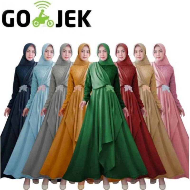 gamis elsa rafelia baju pesta brukat mewah murah