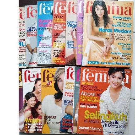 Majalah Bekas Majalah Jadul Majalah FEMINA edisi Tahun 2002