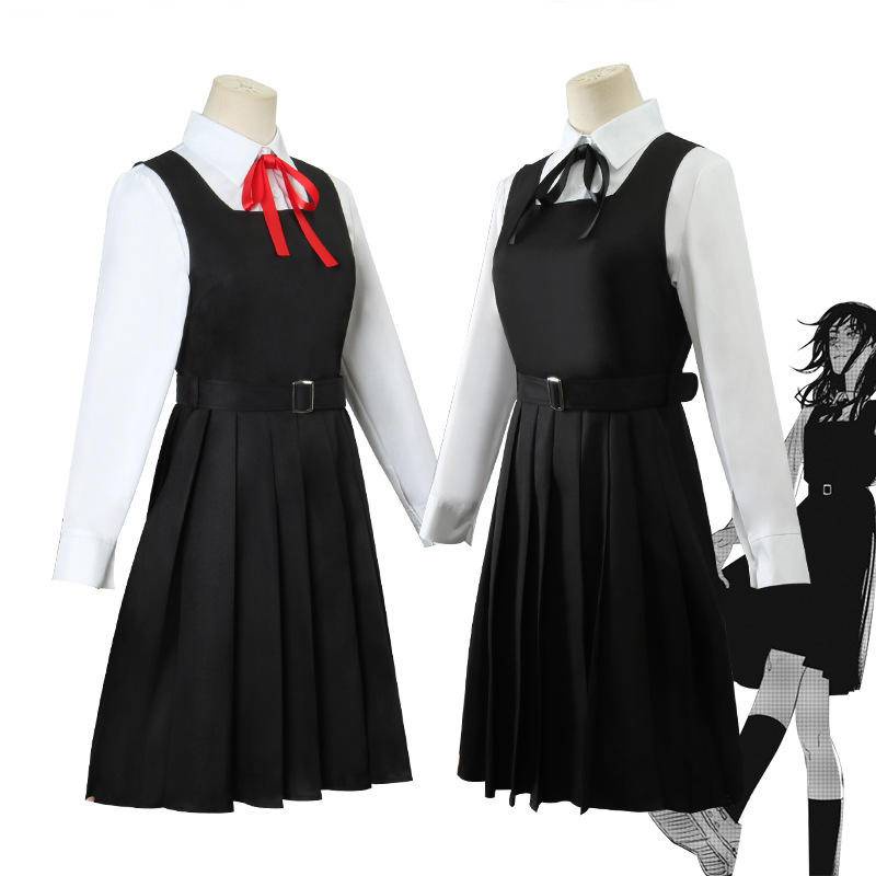 【Wetrose】Chainsaw Man S2 Mitaka Asa Uniform School Seifuku Long Skirt Rok Cosplay Chainsaw Man Cosplay Costume Set