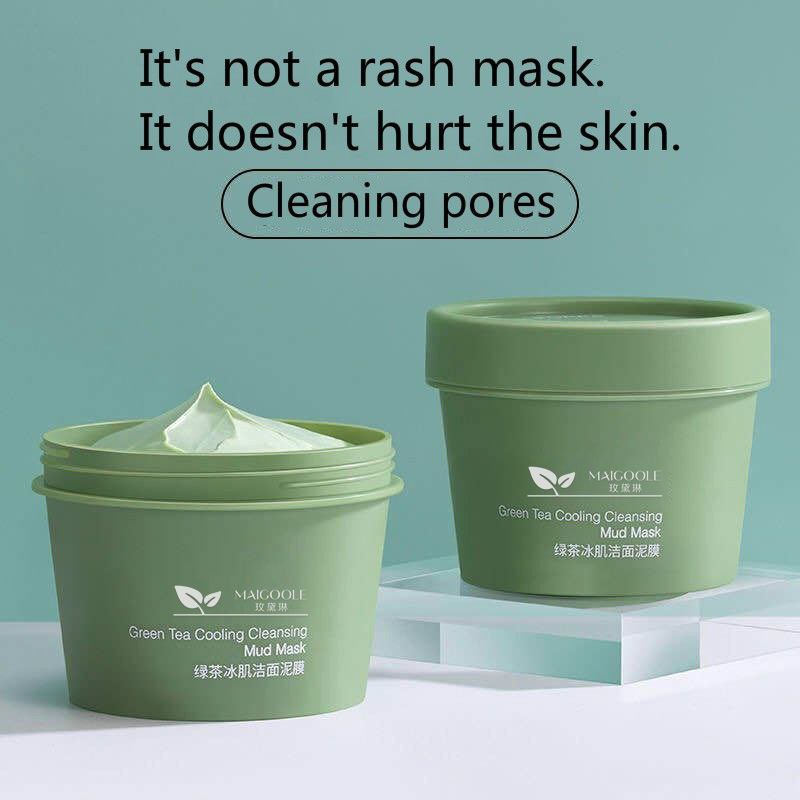 Masker Lumpur Greentea Solusi Wajah Kusam Green tea Cleansing Mud Mask / Masker Wajah Pembersihan Pori Komedo 100Gr Clay Mask Modern