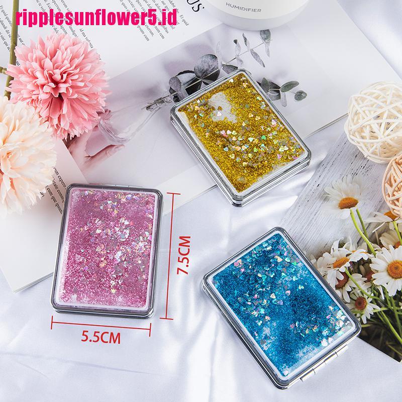 # Kaos T-Shirt Wanita Lengan Pendek Motif Print #Cermin Saku Mini Kreatif Mengalir Pasir