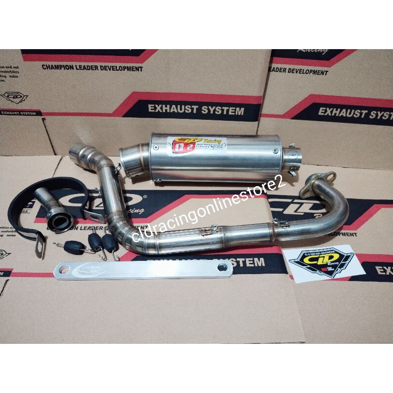 Knalpot CLD Racing Vario Techno 110 C2 Bulat,Oval,C7 inlet 38