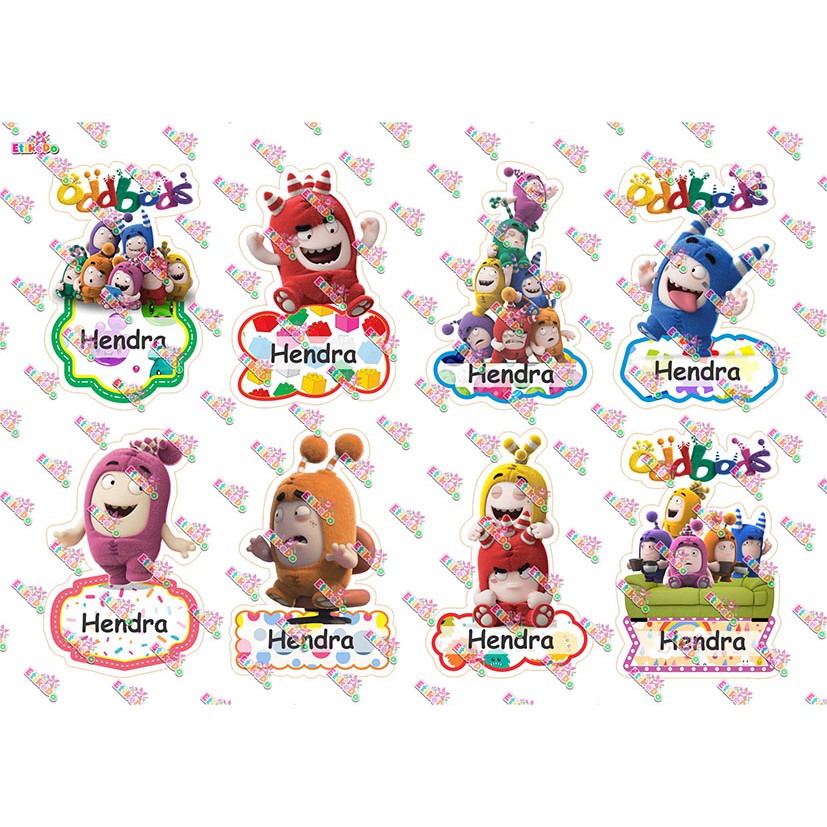 LABEL NAMA ODDBODS 32 STIKER - ANTI AIR/ROBEK/LUNTUR -4 Nama OD1XL4
