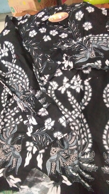 Cahaya Batik Hrb026 Kenongo Kemeja Tosca Panjang Pekalongan Padi M L Xl Sogan Tulis Kemeja Batik