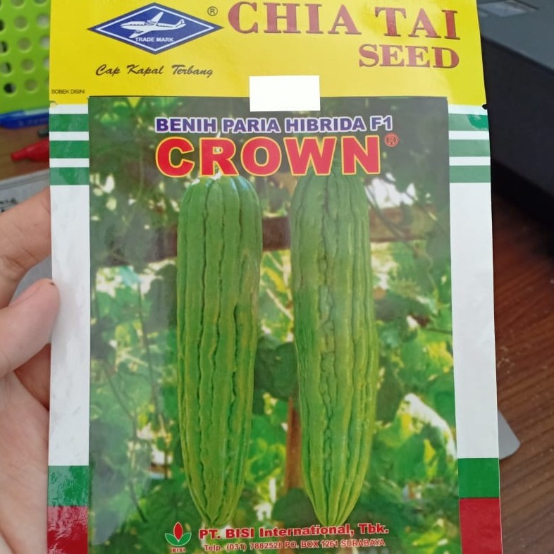 Benih Paria Pare Hibrida F1 CROWN 10 gram Cap Kapal Terbang