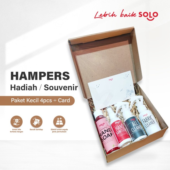 

Solo Hampers / Hadiah / Souvenir - Paket Kecil 4pcs + Card - BARU