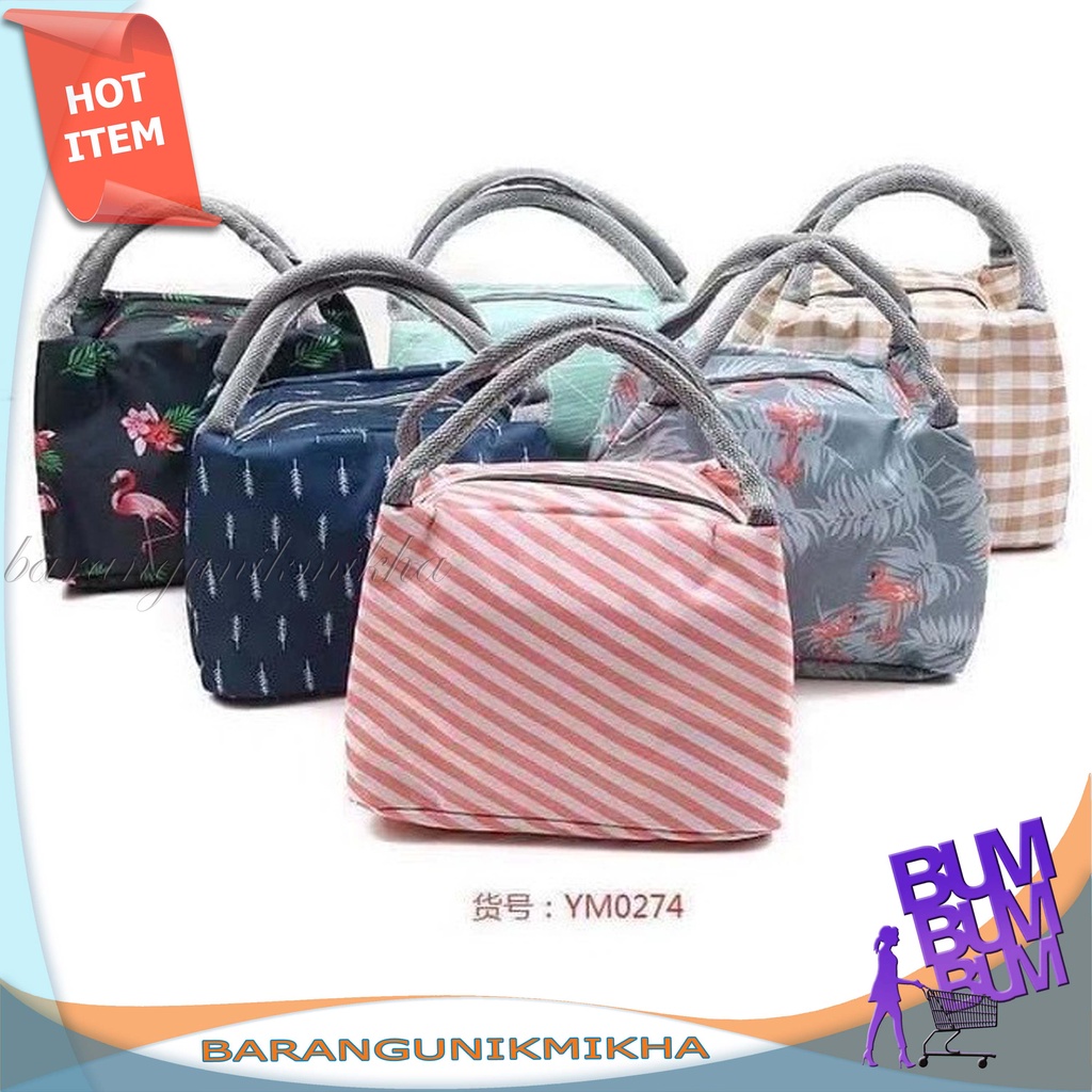 Tas Bekal Lunch Bag Cooler Karakter KOREA Tempat Penyimpanan Bekal Murah Import