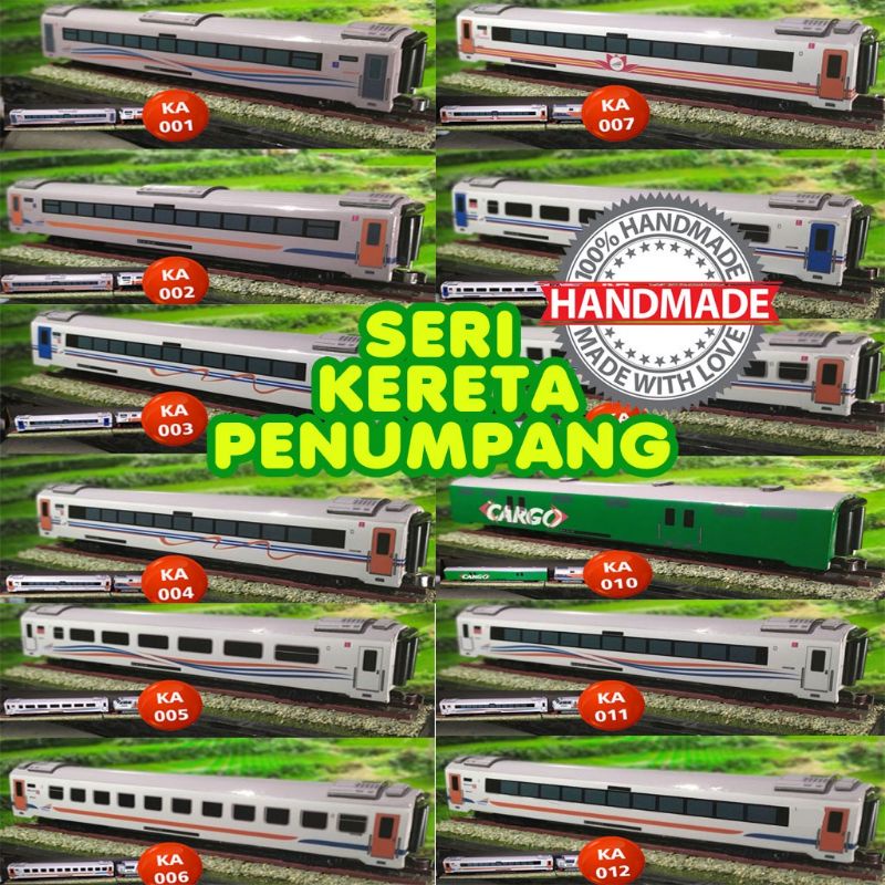 Mainan kereta api, Miniatur kereta api seri gerbong