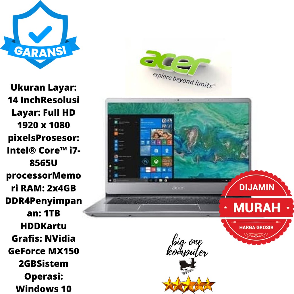 Acer Swift 3 SF314-56G-78FB_2 Intel Core i7-8565U NX.HARSN.001