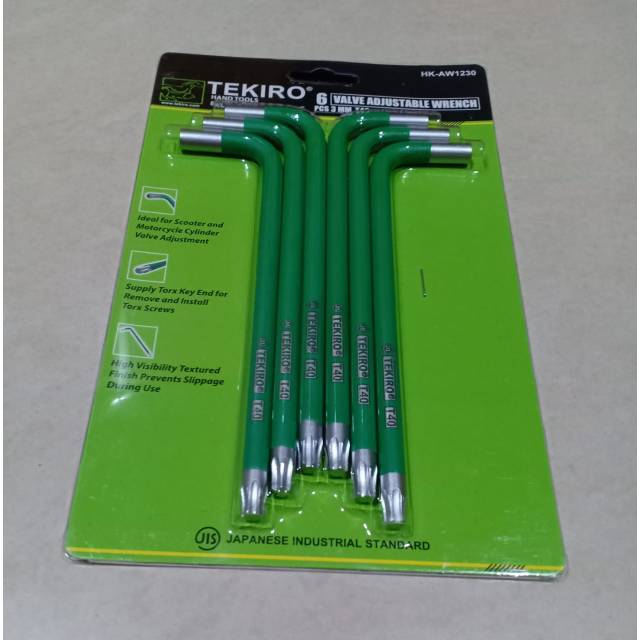 Kunci L klep motor set T40 (stelan klep motor) 1 set 6 pcs
