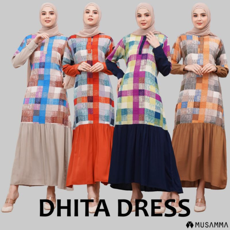 MUSAMMA Dhita Dress Gamis Rayon Viscose Ori