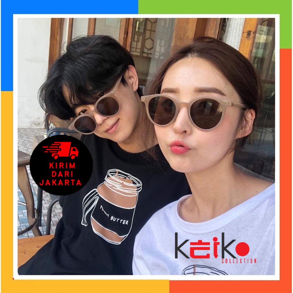 PL-H007 &quot;PROMO&quot; Korean INS Hot Fashion Bulat Mata Kucing Kacamata Hitam Wanita/Pria Sunglasses MK01