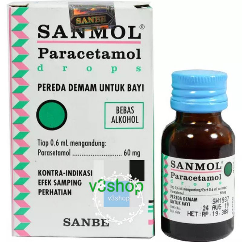 sanmol syr 60ml, sanmol syr forte dan sanmol drop untuk menurunkan demam dan nyeri