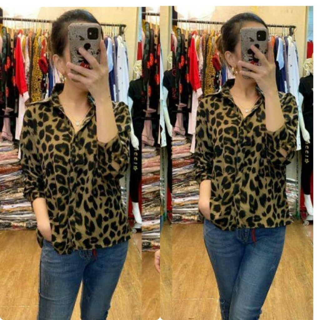 CLOTHINGICON KEMEJA TUTUL MACAN LEOPARD LORENG ULVANI