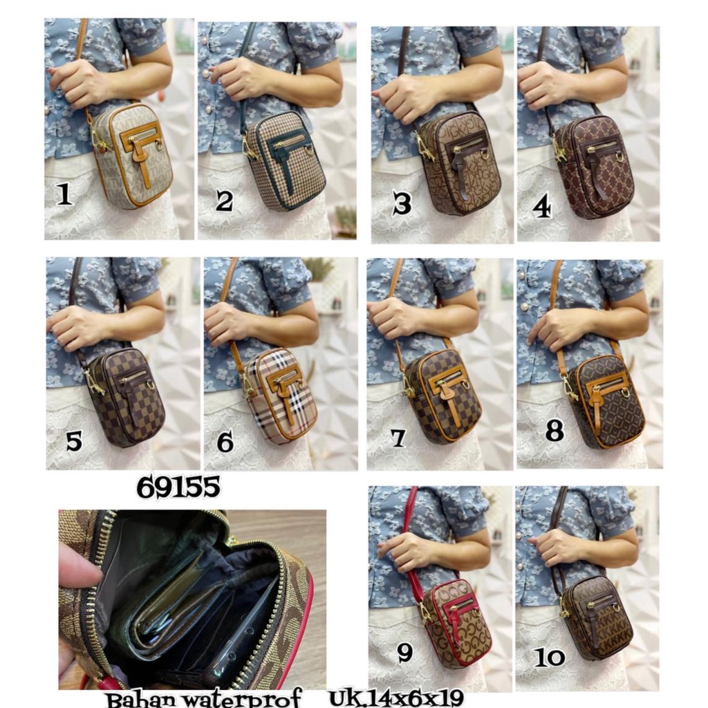 pouch slempang 69155 uk 14x6x9 cm import