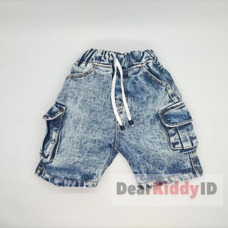 DK Celana Pendek Soft Jeans Tali Bahan Premium Bayi Anak