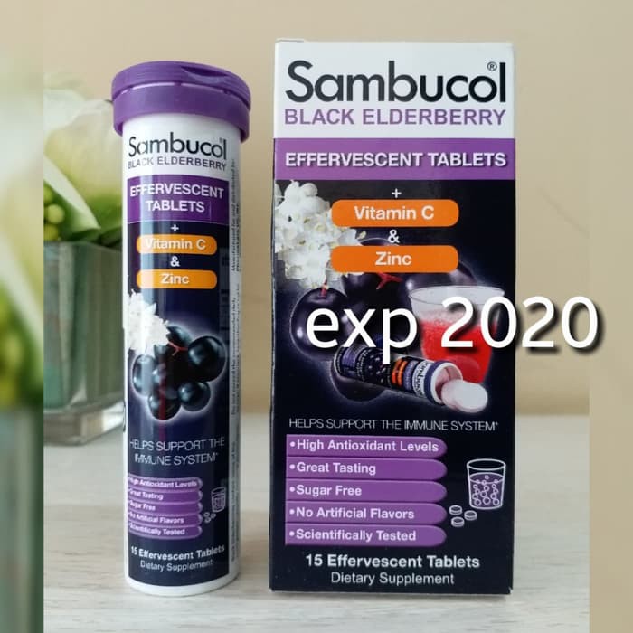 Sambucol Black Elderberry Effervescent Tablets 15 Effervescent Tablets