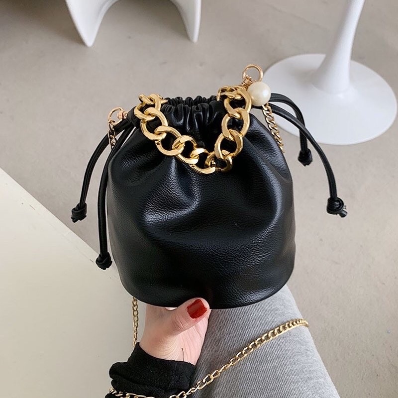 TAS korea mini drawstring with chain handle