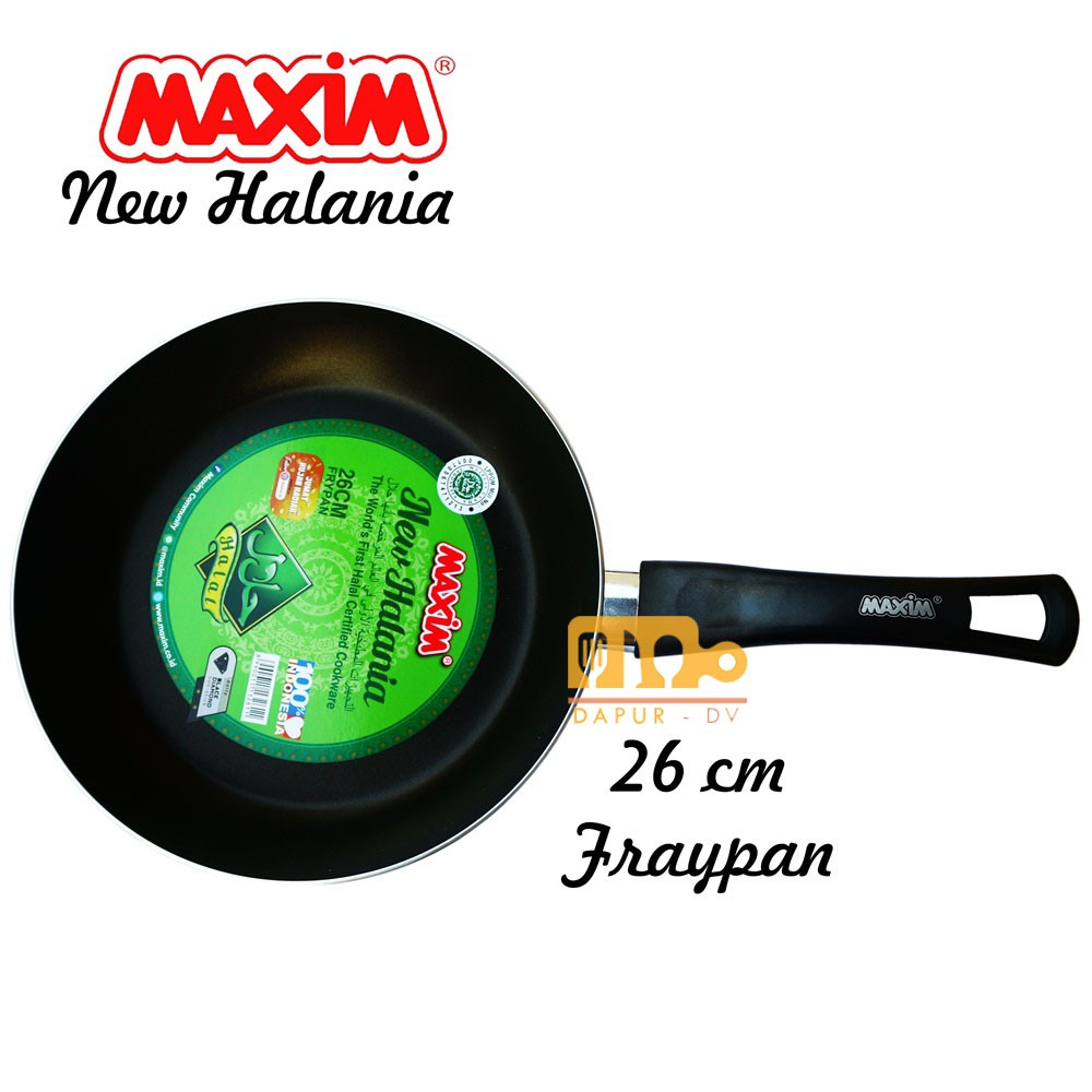 Maxim wajan halania frypan 26 cm HALAL CERTIFIED Teflon Non-Stick Coated