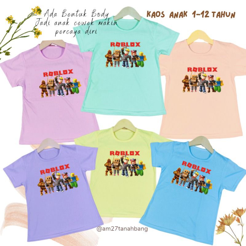 Baju Kaos Anak Cewek 1-12 tahun sampai Dewasa Jumbo ROBLOX