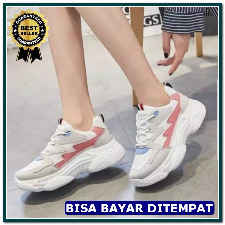 ☮➲.Wnot Shoes - Sneakers Carol Import Sepatu Fashion Korean.❝Lagi UW647 Sepatu  Zg10 Salem - Merah M