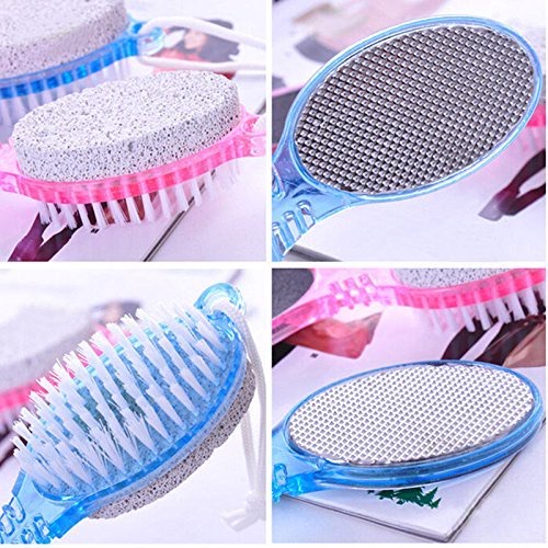 Sikat Kaki 2 Sisi Alat Penggosok Tumit Kapalan | 4 in 1 Pedicure Paddle Brush Penghalus Tumit Perawatan Telapak Kaki Kasar | 4 Step Callus Remover