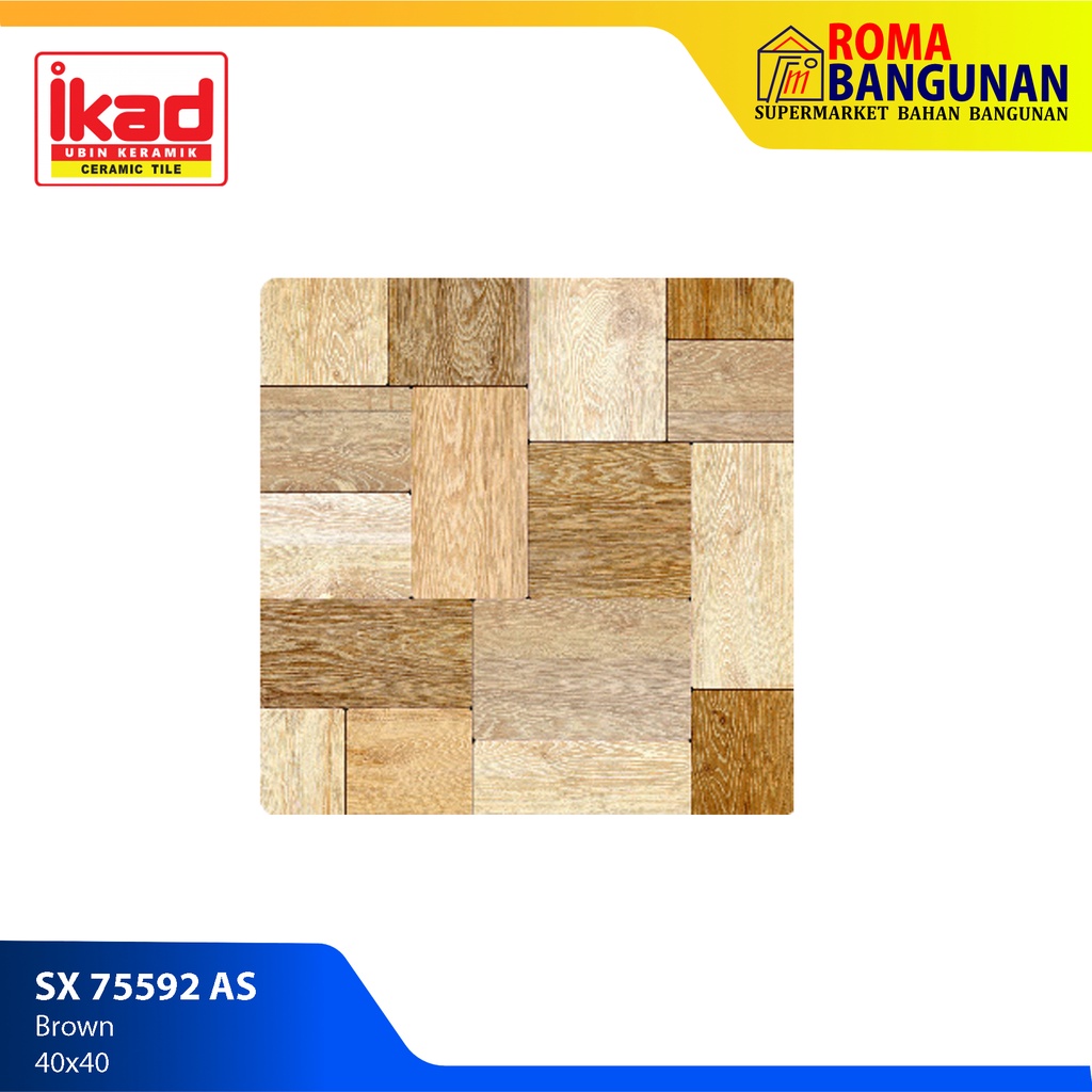 Ikad Keramik Lantai / keramik motif kayu SX 75592 SX75592 AS 40x40