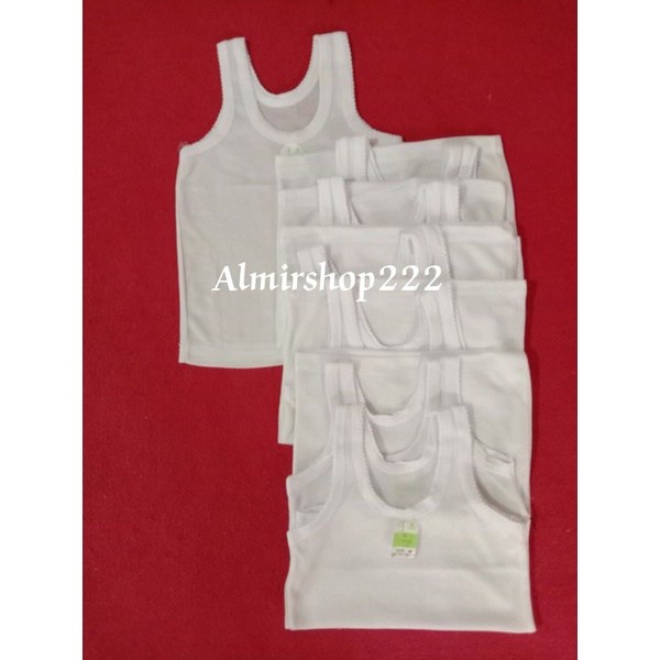 Lusinan 12Pcs Kaos Dalam Singlet Anak Salur Usia 1- 14 tahun