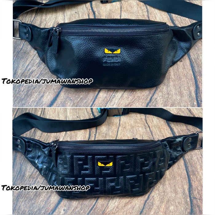 Tas selempang pria Fendi Ori Leather body bag pria import tas slempang