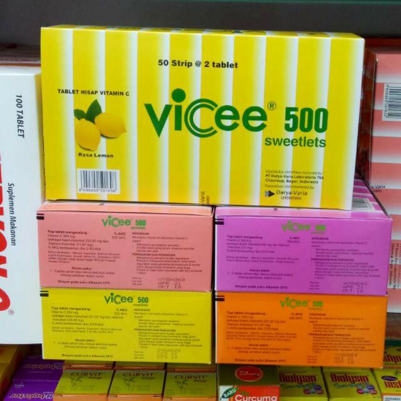 Vitamin C VICEE 500MG 1 BOX isi 100 Tablet