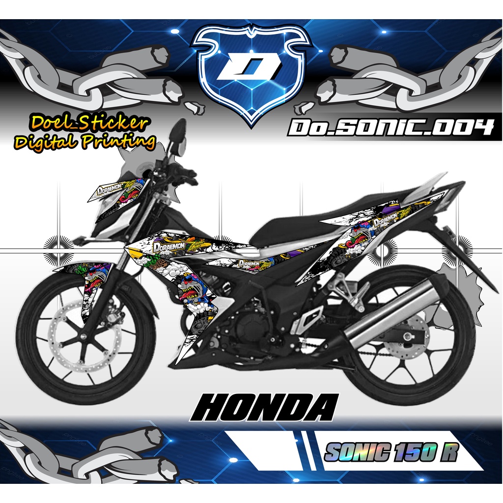 STICKER STRIPING VARIASI HONDA SONIC 150 R ZOMBIE DOEL 004