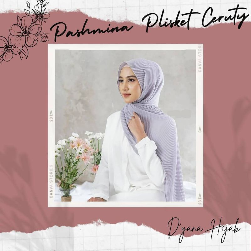 Pashmina Plisket Ceruty Babydoll / Pashmina Plisket / Pashmina Plisket Premium