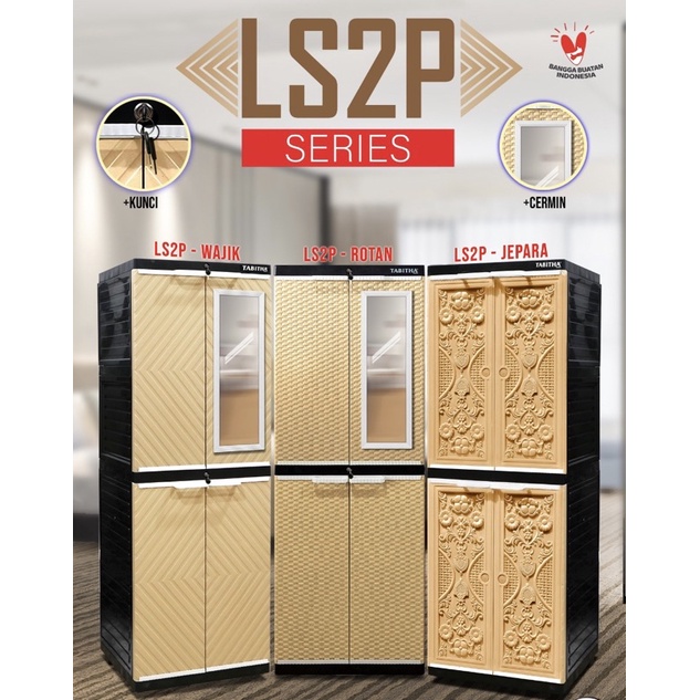 Lemari PLastik Tabita KAca kunci LS2p