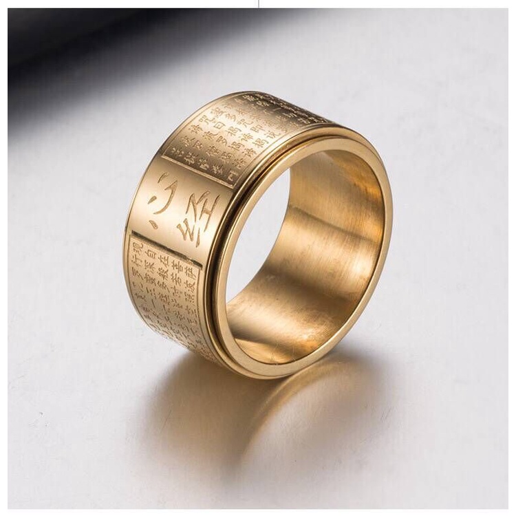 Cincin Bahan Titanium Steel Gaya Retro