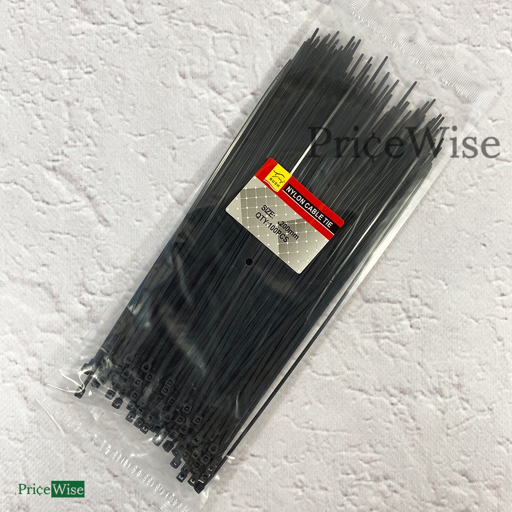 

Kabel Ties Hitam 200 mm 100 pcs / Cable Tie / Kabel Tie