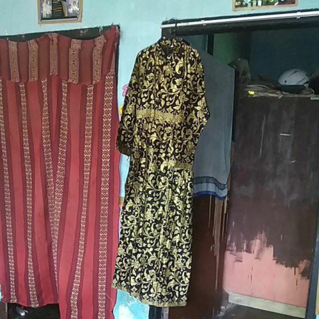 Ms Gamis Batik Sriwedari Maxi Super Jumbo Xxxl Ld 120c. Bumil/busui Katun Sogan