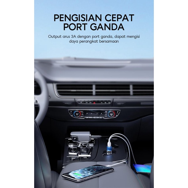 Vivan VCC04 Dual Port USB-C USB-A Fast Charging Car Charger Mobil 38W - Garansi Resmi 1 Tahun