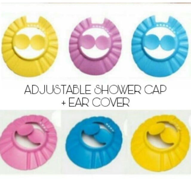 Topi keramas anak shower cap dengan penutup telinga