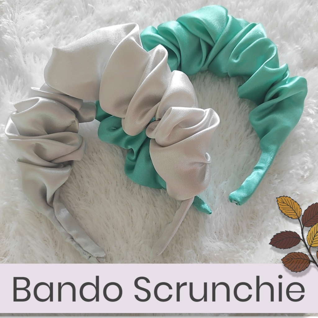 Bando Korea Aksesoris Rambut Bandana Kepala Bando Scrunchie Bando Kerut Puff Headband Ruffle Kerut Bando Viral Bando Kekinian Bando Serut