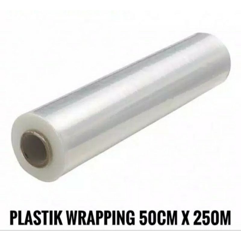 plastik wrapping 50cm x 250m / 100m non food grade murah