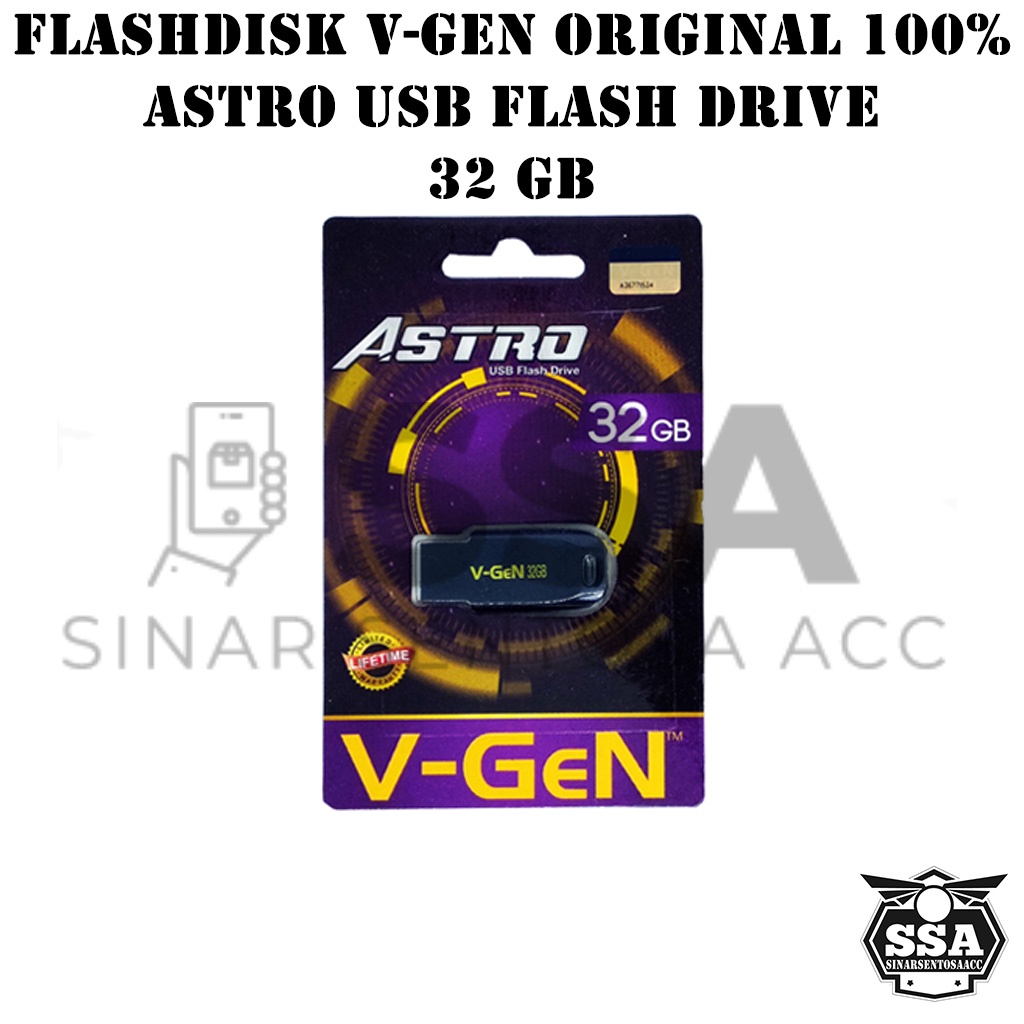 Flashdisk V-GEN Astro USB 8GB 16GB 32GB 64GB VGEN Flash Drive FlashDrive V Gen Flash Disk Original Memori Ori RESMI Murah Class6